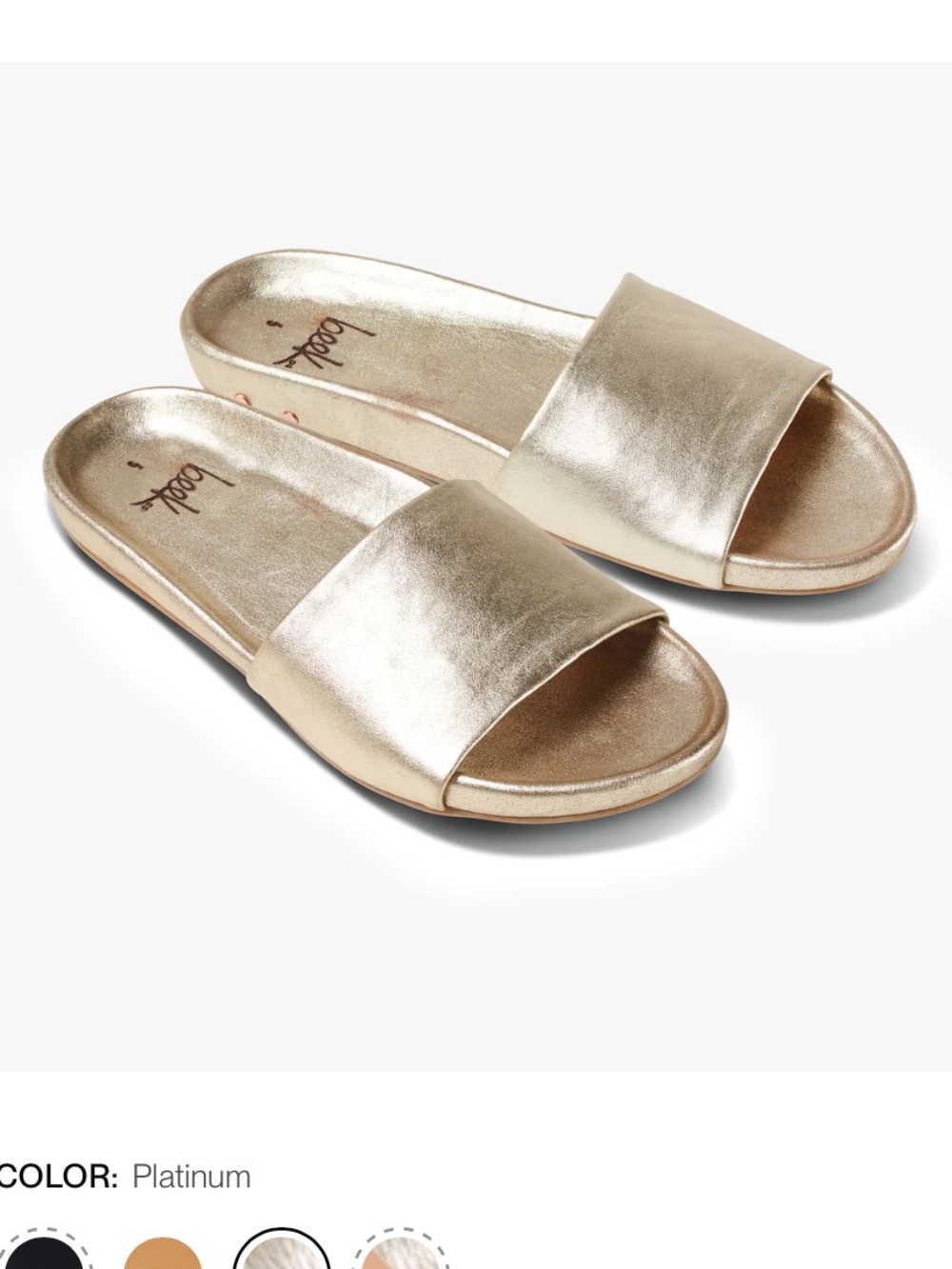 BEEK Gallito Slide Sandals/ Anthropologie Platinum